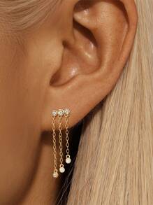 1Pc 925 Sterling Silver Cartilage Helix Piercing Earring For Women Hypoallergenic Flat Back Stud Earring Perfect For Daily Wear/Party/Gift Bridal Jewelry Fine Jewelry