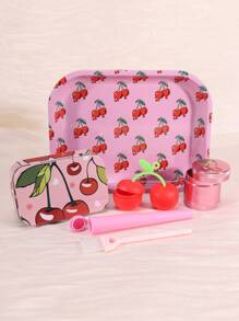 6-Piece Combination Smoking Set, Exquisite Smoking Gift, Including Cigarette Tray, Tinplate Box, Aluminum Alloy Grinder, Tube, Small Brush, Cigarette Paste Box, Can Be Given To Friends And Family, Making It A Perfect Holiday Gift