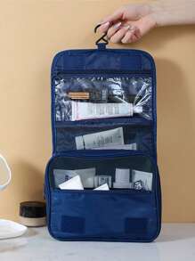 1 Stück multifunktionale Kulturtasche mit großer Kapazität und Haken, tragbare Reiseorganizer Tasche, Kosmetiktasche, Kulturtasche, Reiseartikel, Kreuzfahrtartikel, Wohnheim-Artikel, Geschenk für Brautjungfern, Mutter, Geburtstag, Freund & Lehrer, Wohndekoration, Badezimmer, Schlafzimmer, Schmuckorganizer, Lippgloss, Nagellackorganizer Badezimmer Accessoires Rückkehr zur Schule