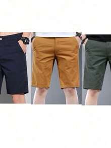 Kit 3 Men's Twill Bermuda Shorts - Army Green - View 2