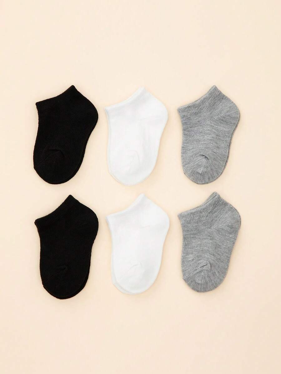 6 perechi de șosete moi și drăguțe, decoltate, până la gleznă, pentru bebeluși și copii