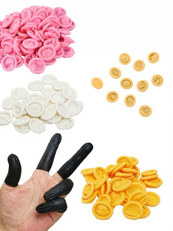 Black Disposable Anti-Slip Gloves, Suitable For Thumb And Little Finger Use