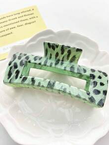 1 件女士超大玳瑁发爪夹，复古简约法式树脂材质豹纹发爪夹，适合日常发型，不会损伤头发 - 彩色 - 查看 3
