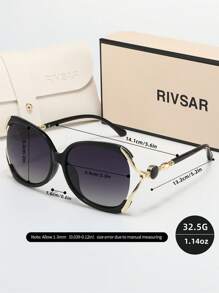 Óculos de Sol Polarizados de Moda Retrô RIVSAR para Mulheres, Acessório Elegante para Festa, Viagem, Reunião, Verão, Joia, Férias, Marca Premium, Presente de Festival, Dia dos Namorados, Natal, Halloween, Presente Ideal para Passeios, Praia, Férias à Beira-Mar e Presentes para Família e Amigos