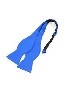 1pc Men's Polyester Solid Bow Tie, Classic Accessory For Wedding, Groom, Business Party Suit