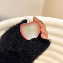 1pc Minimalist Colorful Apple-Shaped Mobile Phone Air Bag Stand, Retractable Slouchy Desk Holder For Watching Videos, Stable & Creative Back-Stick Air Bag Stand Compatible With IPhone, Android Phone, Gift For Birthday, Family, Friends Push-Pull Phone Grip, Phone Holde, Phone Accessories