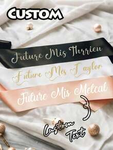 Custom Party Strap With Text, Custom Sash Personalized Sash With Logo Text, Bride To Be Sash, Bachelorette Sash, Custom Sashes For Pageants Birthday, Custom Sash Make Your Own Sash, Custom Bridal Sash, Bachelorette Party Favors, Bride To Be Sash, Personalized Sash, Bachelorette Party Sash, Custom Sash, Party Favors, Personalized Gifts, Wedding Party, Gifts, Gifts, Bridesmaid Proposal Gifts - Multicolor - View 2