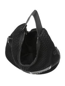 复古网眼托特包，大容量朋克铆钉斜挎包，大尺寸女士手提包