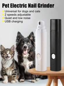 مبرد أظافر كهربائي جديد للحيوانات الأليفة، مناسب للقطط والكلاب، بسرعتين مع إضاءة، مبرد أظافر قابل للشحن، لا يؤذي النقطة الحساسة، طحن أظافر سهل، ضروري للقطط والكلاب