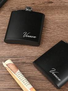 Personalized Wine Pot Gift For Men, Bachelor Party Gift, Groom Gift, Groomsman Gift, Dad Gift, Groom's Wedding Gift, Boyfriend Gift. Groom And Groomsman Personalized Matte Black 6-Ounce Wine Jug, For Friends, Son, Daughter, Kitchen, Dining Room, Bathroom, Living Room, Bedroom, School, Office, Tea Room, Home, Garden, Gift For Father