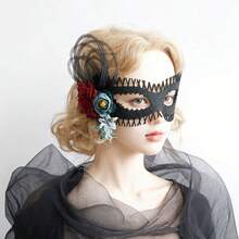Halloween Costume Face Wear For Women And Girls Creative Spider Eye Wear For Party Cosplay - Burgundy - View 1
