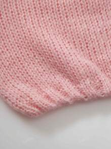 Women's Casual Loose Solid Color Lantern Sleeve Design Sweater, Suitable For Home, Daily, Travel, Autumn/Winter