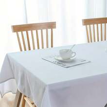 10-Piece Set Of 102x60-Inch White Tablecloth Covers, Heat-Resistant Material, Perfect For Holiday Buffet Tables - White - View 12