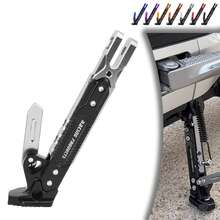 PowerMotor Universal Motorcycle Kickstand Side Support Kick Bracket Foot Stand Adjustable Side Tripod Alloy Motorbike Parking Kickstand - one-size - View 3
