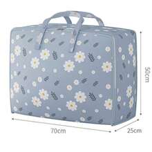 1 peça de saco de armazenamento de roupas não tecido com estampa de margaridas, saco de armazenamento de cobertores, saco de armazenamento para classificação de tecidos para viagem e casa, dobrável, estilo minimalista - Multicolorido - Ver 9