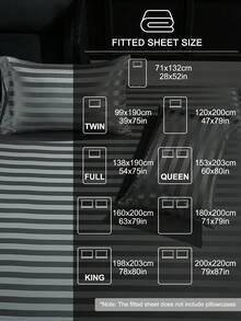 1 bộ ga trải giường bằng satin màu xám sang trọng, chất liệu trơn, thân thiện với da, nhẹ, mềm mại như lụa, thoải mái, phù hợp cho phòng ngủ, bảo vệ nệm, thiết kế túi sâu, phù hợp với giường đơn/đôi/nữ hoàng/vua/California King, có thể giặt máy, thích hợp làm quà tặng ngày lễ, trang trí mùa thu, trang trí phòng. - Xám - Xem 3