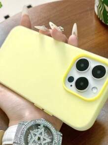 1pc Solid Color Jelly Theme Phone Case, Fashionable Style, Compatible With IPhone 16/16 Pro/16 Plus/6 Pro Max/11/12/13/14/15/Pro/Pro Max/16E, Full-Body Shockproof Protective Phone Cover, Ideal For Summer Fashion Lovers