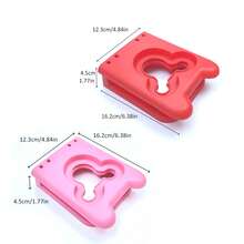 1 件装不锈钢圆形三明治切割模具粉色带护手、口袋面包密封工具、吐司切割