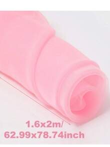 1 pièce Rideau voile rose transparent, drapé de plafond en mousseline, décoration de cérémonie de mariage romantique, rideau transparent polyvalent, décoration de mariage en extérieur, décoration de baby shower, décoration de réception de mariage, décoration de fête d'anniversaire, toile de fond d'arche de mariage, décoration d'arrière-plan de fête - Rose bonbon - Voir 16