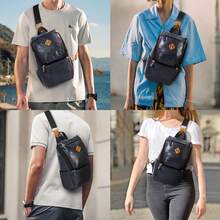 Men's Leather Shoulder Bag, Multifunctional Shoulder Bag For Men, Anti-Theft Shoulder Bag, Messenger Bag For Everyday Use, Cycling, Hiking, Travel And Work