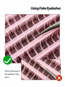 Asiteo 120 件 D 卷单根睫毛，自然外观混合 8-16 毫米长度，柔软蓬松纤细仿貂皮睫毛，适合初学者眼妆 DIY 睫毛在家睫毛簇、睫毛簇、单根睫毛、睫毛、假睫毛