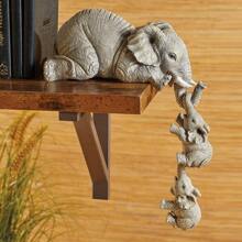 3pcs Cute Elephant Resin Hanging Decorative Ornaments - Home And Room Decor Crafts