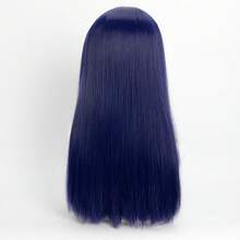 Anime Cosplay Wigs Blue Long Straight Wigs Side Bangs Caitlin Costume Play Wigs Halloween Costumes Hair Cosplay Daily Heat Resistant Synthetic Hair Wigs For Women 60CM