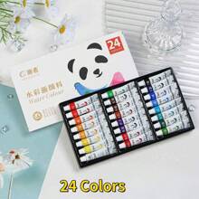 24 Colors Mixed Color Water Colour Paint, Colorful Multi-Purpose Paint For Painting, 12/18/24colours Art Professional Pigment Set.Each 5ml/0.18oz-Perfect For Artists, Students, Crafts, Diy Wall & Clothes Painting!, Back To School, School Supplies