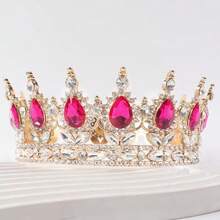 Recuzită pentru coafură cu coroană de prințesă pentru petrecere de ziua de naștere, spectacol cu regina - Mai multe culori disponibile - Vizualizare 9