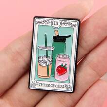 Alfinete de Lapela de Esmalte Tarot, Broches em Roupas, Presentes, Joias, Acessórios de Moda