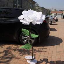 Giant Flowers For Decoration Artificial Peony Flower Head Large Fake Flower For Background Wedding Stage Party Decor - trắng - Xem 2