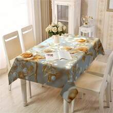 1/20pcs Elegant Polyester Tablecloth,Diamond Tree And Flowers Pattern,Machine Washable,For Kitchen Dining, Buffet Table, Holiday Dinner, Party, Banquet, Restaurant, Wedding, And Home Decoration - Perfect For Any Occasion