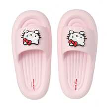 Miniso Hello Kitty 女士厚底浴室拖鞋，可爱卡通设计，居家浴室使用，精美生日礼物，优质EVA材质（1双） - 粉色 - 查看 6
