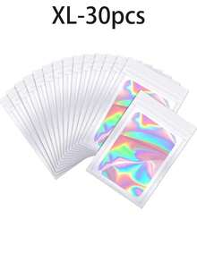 100 个透明窗口珠宝袋，渐变色珠宝密封袋，可重复使用，防尘防氧化，适用于戒指、耳环、项链、吊坠等珠宝、珠宝配饰整理、家居必需品、节日礼物。 - 彩色 - 查看 47