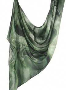 1PC Women Printed Hijab, Bohemian Watercolor Scarf,Marble, Water Ripple, Tie Dye Printed Hijab Scarf, Suitable For Daily Wear