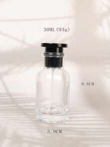 30ML Glas Parfümflasche, leere Parfümsprühflasche mit schwarzem Schraubverschluss, nachfüllbar, tragbarer leerer quadratischer Parfümzerstäuber, nachfüllbare Kosmetikbehälter für Parfüm Essenzen