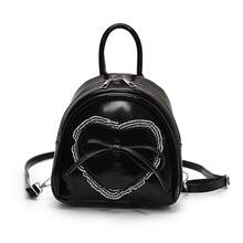 Women Fashion Backpacks, School Backpack - 黑色 - 查看 2