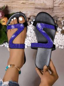 New Stylish High-End Women Sandals, Minimalist & Practical Multi-Function - Blue - View 2