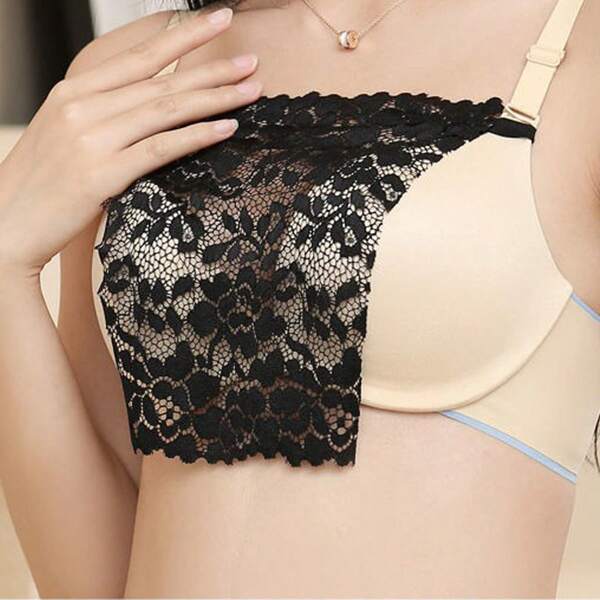 3 Pcs/Set Seamless Anti-Flashing Camisole, Fake Collar Decor Base Layer Bra Bust Cover, Super Lightweight For Summer
