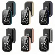 Glass+PC Case Compatible With Xiaomi Mi Band 9 Pro Hard Bumper Built-In Ultra-HD Tempered Glass Protector For MiBand 9 Pro Cover Accessories