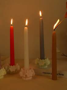 4 Stücke/Set Kerzenständer in Morandi-Farben, 20cm Länge, 2cm Durchmesser, geeignet für Heimdekoration, Partys, Esszimmertisch, Geschenke, Dinner, Veranstaltungen, Entspannung/Meditation, Stimmungsbeleuchtung