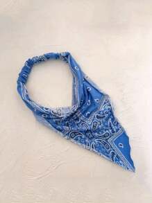 1 pièce Bandeau rétro, nouveau style foulard triangulaire en tissu, foulard triangulaire élastique et respirant pour envelopper la tête des femmes