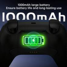 GAMESIR Godlike Chicken Superstar Wireless Game Controller, Compatible With Switch/PC/Steam, Bluetooth + 2.4G Dual Mode, Hall Joystick & Mechanical Buttons, 6-Axis Gyro, 1000Hz Polling Rate, Optimized For Popular Action Games, Black - Black - View 10