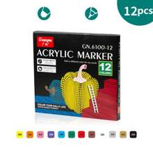 Erorex Acrylic Paint Marker Pens Set Of 12 Premium Dual Tips Acrylic Paint Pens For Rock Painting Wood Canvas Stone Glass Ceramic Surfaces Diy Art Crafts Back To School