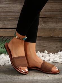 2024 New Women Fashion Slide Sandals, Beach Slippers, Plus Size, Cross-Border E-Commerce, Europe Station