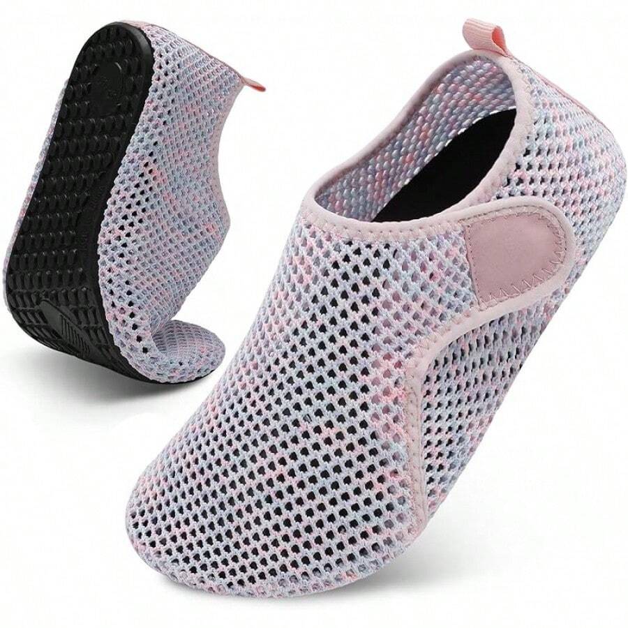 Scurtain Barefoot Shoes Women Men Beach Swim Aqua Socks Summer Quick-Dry Sandals Slippers - Mesh Whitepink - 查看 1