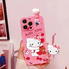 Sanrio Sanrio Cartoon Handyhülle mit Ständer, geeignet für 16/15/14/13/12/11/XS/XR/X Plus Pro Max, TPU Softcase Cartoon Niedlich und Modisch Rundum-Schutz Handyhülle