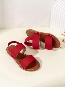 2025年夏季女童婴儿凉鞋 - 休闲公主风格，易系带，适合户外活动