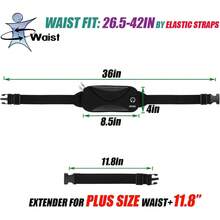USHAKE Running Belt With Extender Belt, Bounce Pouch Bag, Fanny Pack Workout Belt Sports Waist Pack Note In Running Walking Cycling-05BK - 1 - 查看 5
