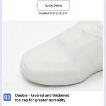 Copriscarpe riutilizzabili da pioggia, sovrascarpe impermeabili e antiscivolo in lattice spesso per uomo e donna, isolamento, Galentines, cucciolo, carnevale, primavera estate, regali per damigelle, camera da letto, spiaggia, viaggio, per uomo, per donna, vacanza, oggetti carini - Multicolore - Visualizzare 7